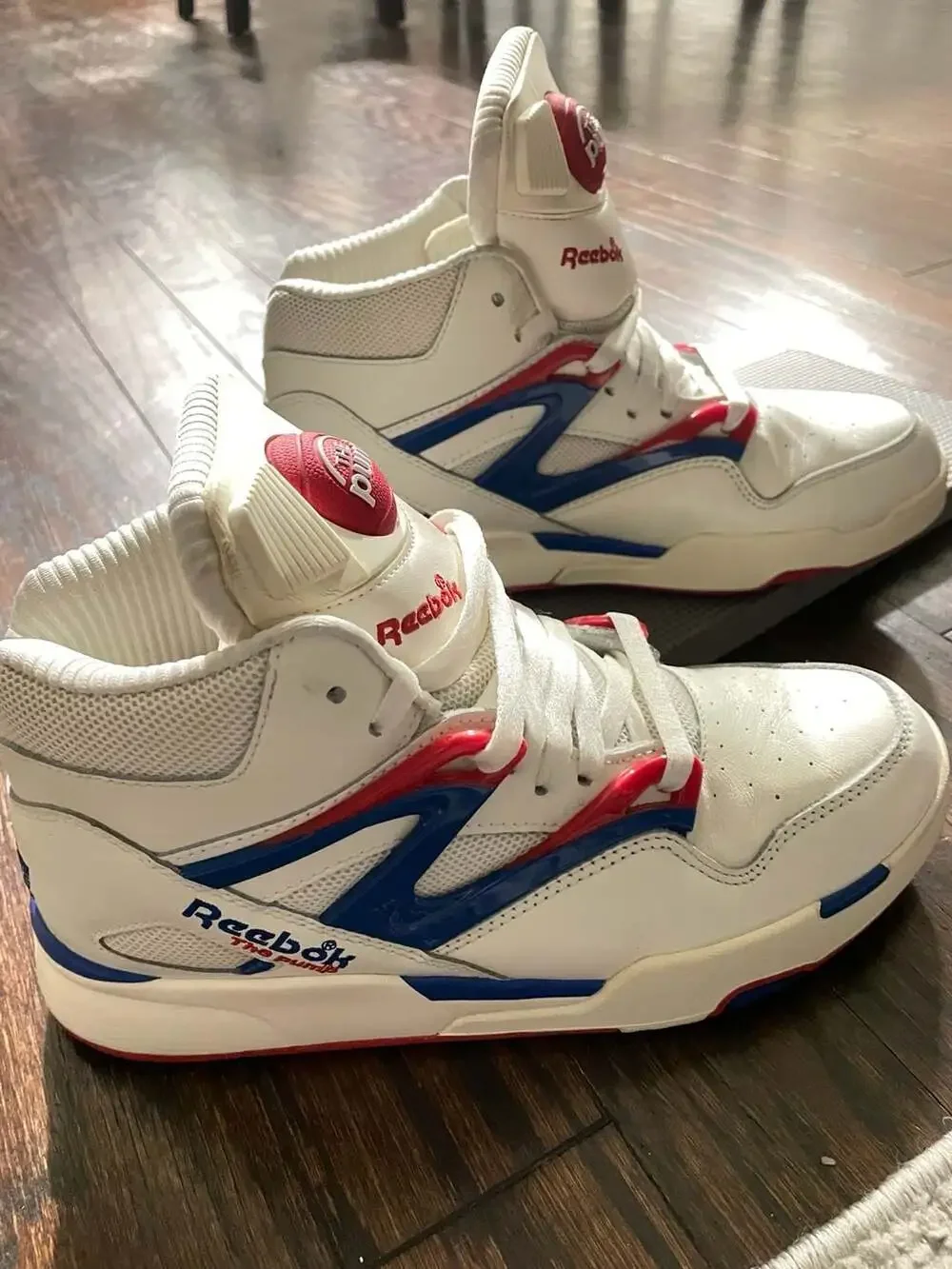 Reebok Pump Omni Zone II Basketball Shoes HR0035 White/Blue/Red